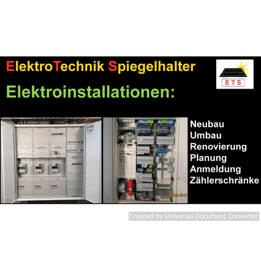 Kundenfoto 2 ETS ElektroTechnik Spiegelhalter