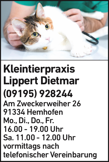 Anzeige Lippert Dietmar Tierarztpraxis