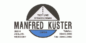 Kundenlogo von Küster Manfred GmbH Tief- und Straßenbau
