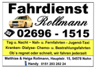 Kundenbild groß 1 Rollmann Matthias Krankenfahren - Taxi Unternehmer