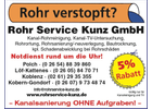 Kundenbild groß 1 Rohr Service Kunz GmbH Rohr- und Kanalreinigung