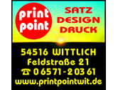 Bildergallerie Print Point Druckereibetrieb Wittlich