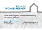 Kundenbild groß 1 Reeker Yvonne Dipl. - Ing. (FH) Sachverständige