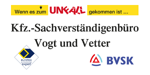 Kundenlogo von Vogt und Vetter GmbH KFZ-Sachverständigenbüro Kundenlogo von Vogt und Vetter GmbH KFZ-Sachverständigenbüro