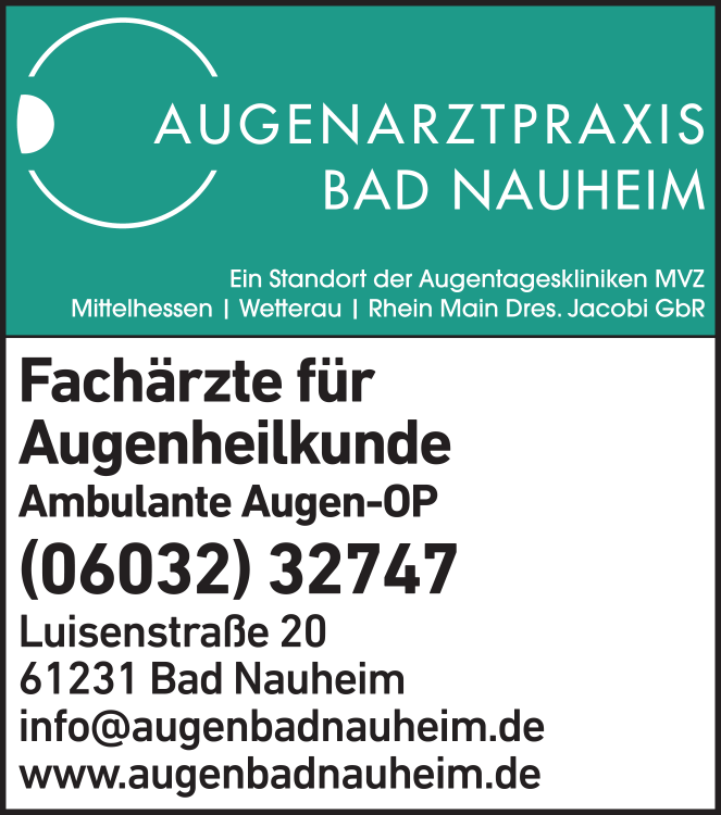 Müller Klink & Schiefelbein Dres. Augenarztpraxis Augenarztpraxis Bad Nauheim, Augentageskliniken MVZ-Mittelhessen