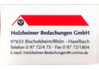 Kundenbild groß 1 Holzheimer Bedachungen GmbH