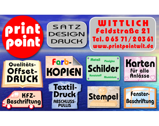 Kundenfoto 2 Print Point Druckerei Textildruck u. Schilder