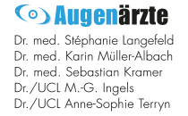 Logo Augenärzte Dres. med. Langefeld Stéphanie, Müller-Albach Karin, Kramer Sebastian, Ingels Marie-Gabrielle Dr./UCL, Terryn Anne-Sophie Dr./UCL Trier