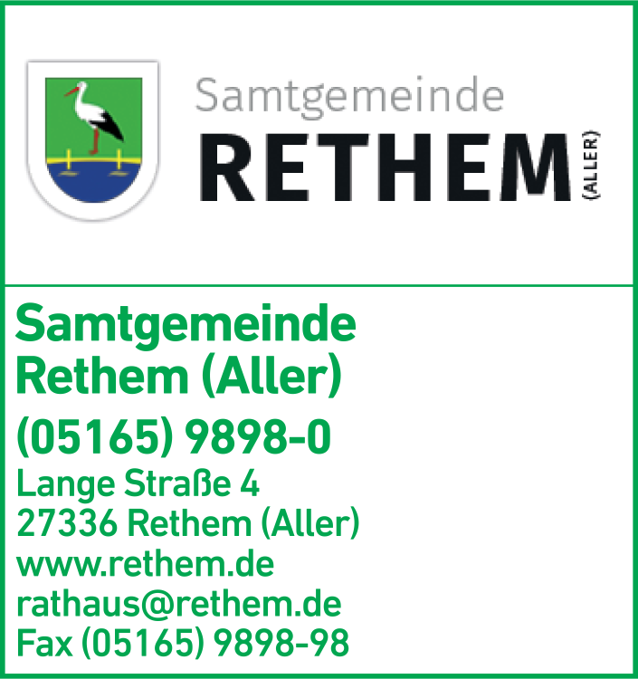 Anzeige Samtgemeinde Rethem (Aller) Anzeige Samtgemeinde Rethem (Aller)