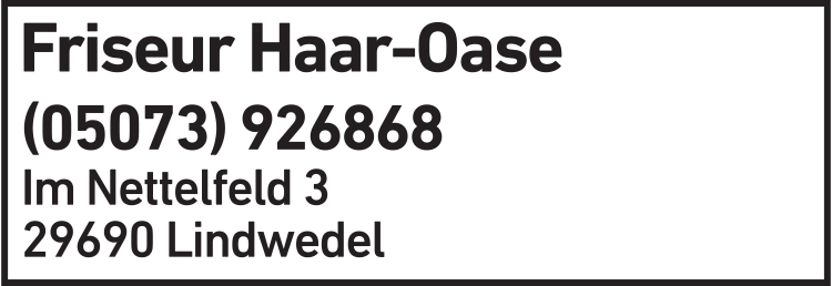 Anzeige Friseur Haar-Oase Anzeige Friseur Haar-Oase
